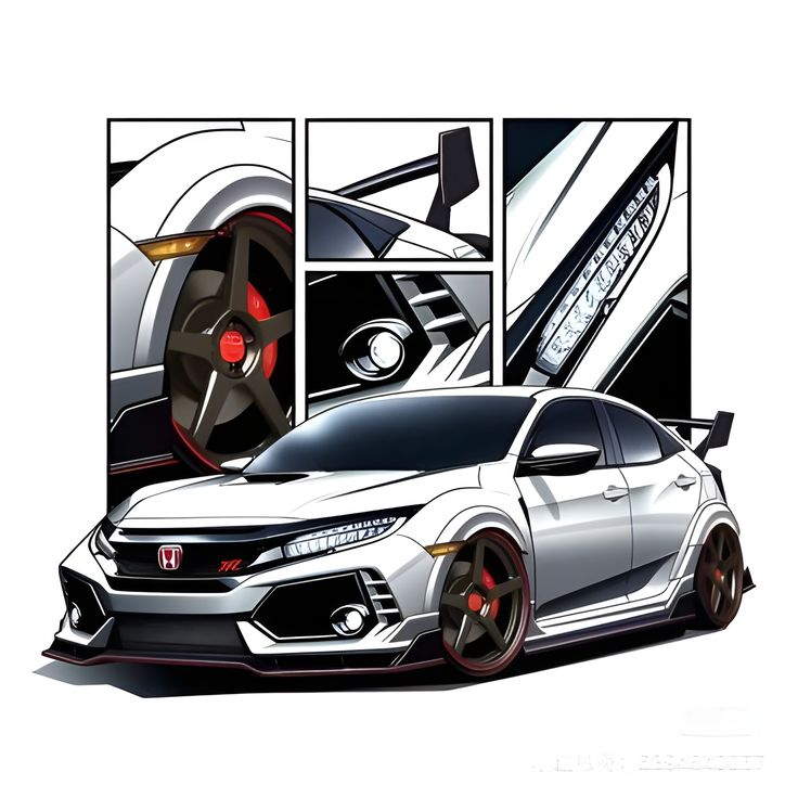 CAR – Premium 3D Acrylic Varnish Poster